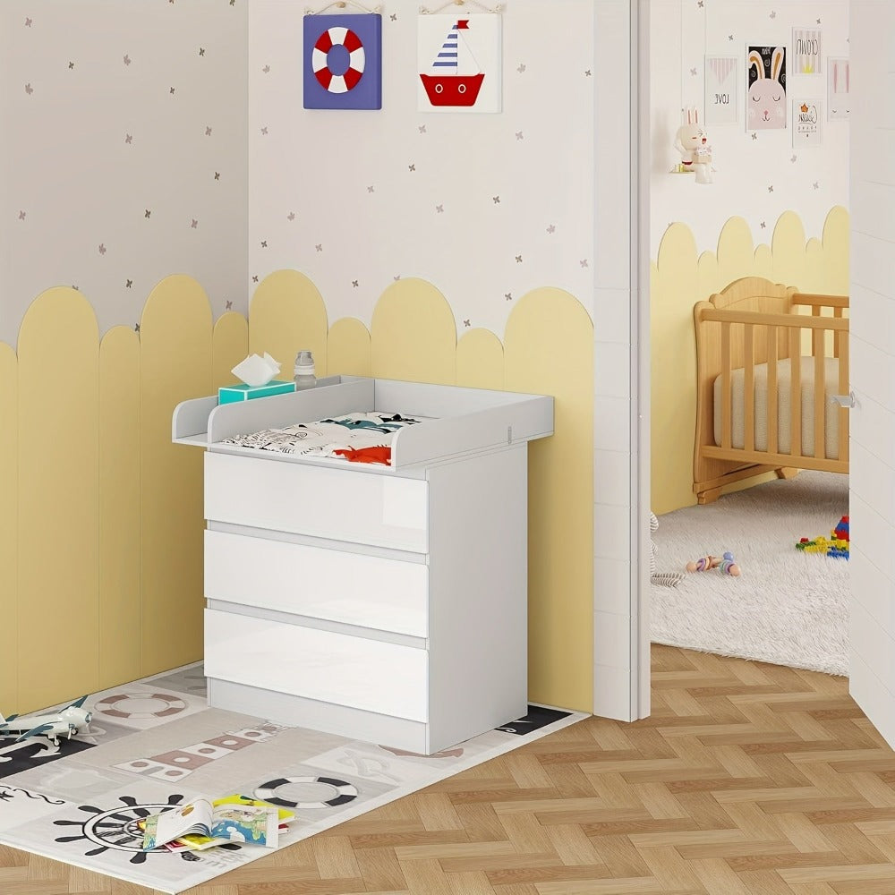 1 unidad de cajones de almacenamiento, cómoda con estantes extraíbles con adicionales, organizador de almacenamiento, muebles para el hogar, puede ser un tocador, organizador, gabinete con estantes y 3 cajones, dormitorio, sala de estar, baño, blanco