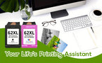 Paquete de 1-3 Cartuchos de Tinta 62XL 62 XL Compatibles con HP 62 para Envy 5540 5544 5545 5548 5640 5646 7640 Officejet 200 5740 5742 5744 (Color Negro)