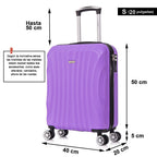 Maleta Cabina ABS 55x40x20cm (44L)- 20 Pulgadas - Negro/Azul/RosaDorado/Plateado/Amarillo/Rojo/Turquesa/Verde/Menta/Morada