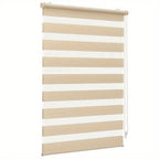 Persiana enrollable Sekey sin taladro, altura ajustable infinitamente con transparencia y blackout, para ventanas de 45-90cm, blanco/blanco.