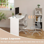 1pc Escritorio de Oficina 120x60cm, Mesa para Computadora con 3 Cajones, Banco de Trabajo Ergonómico, Adecuado para Oficinas, Dormitorios y Estudios
