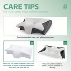 Almohada de Cuello de Esponja Viscoelástica para la Comodidad del Hogar, Adecuada para Quienes Duermen de Lado, de Espalda y de Busto - Diseño Contorneado, Soporte Suave y Robusto, Negra, Relajación de Hombros, Sólida, Regalos Perfectos para Navidad y Año