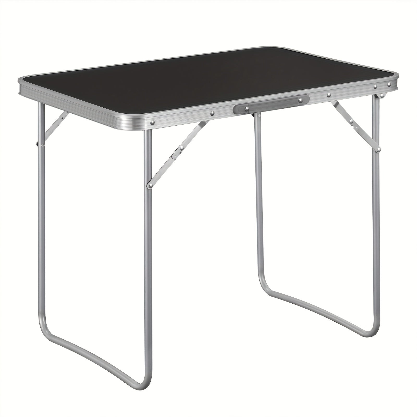 1pc Mesa de Exterior Mueble de Exterior para Camping Equipo de Senderismo Mesa de Camping Mesa Plegable Mesa de Viaje 70 X 50 X 60cm Estable Robusta Versátil Mesa Plegable de Jardín para Picnic Playa Uso de Ocio al Aire Libre Negra