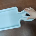 Molde de silicona con asa grande para hacer tablas de charcutería de resina DIY, bandeja de comida, manualidades DIY, tabla de cortar, decoración de mesa, molde de silicona grande y grueso