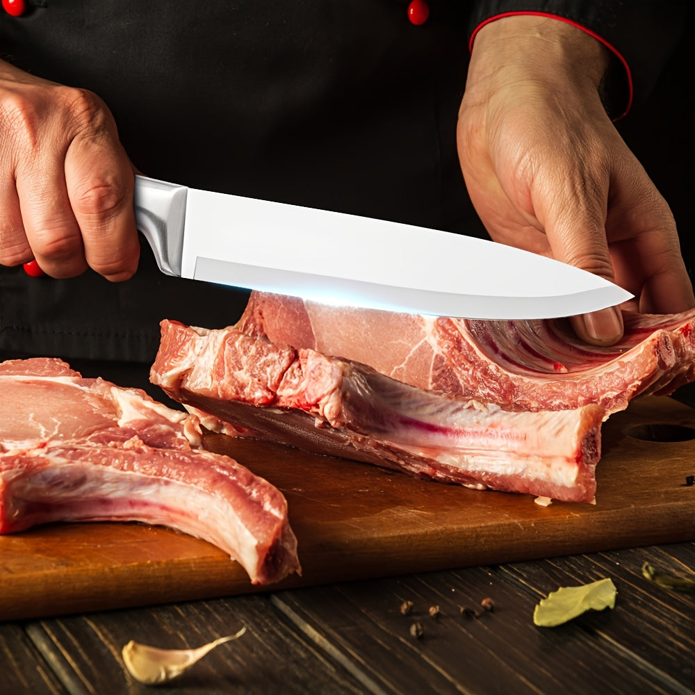 Juego de cuchillos de cocina | Juego de 9 cuchillos de cocina con soporte, cuchillos de acero inoxidable, resistentes y duraderos, juego de