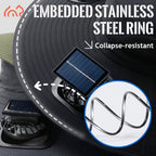 Sombrero abanico con protección solar UPF y sistema de enfriamiento USB, ala ancha para exteriores, apto para pesca, senderismo, escalada, con batería para uso prolongado en clima caluroso
