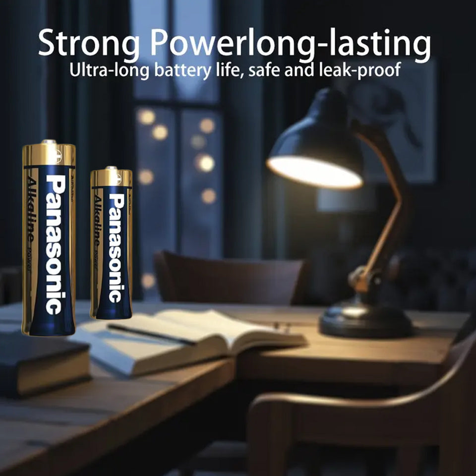 Baterías Alcalinas AA/AAA (LR6/LR03) 1.5V - 24/48piezas Baterías Panasonic Baterías de Juguetes Baterías de Control Remoto - Energía Duradera y Confiable | Para Controles Remotos, Ratones, Linternas, Relojes Despertadores | Marca Panasonic