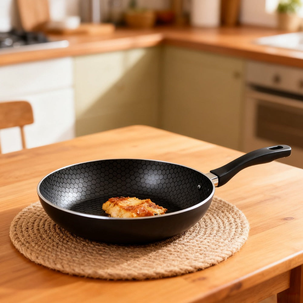 Sartén de cocinar | Sartén multifuncional para hogar | Sartén de aluminio sin revestimiento antiadherente | Exclusiva para inducción y cocina de gas | Utensilio de cocina universal de sartén plana