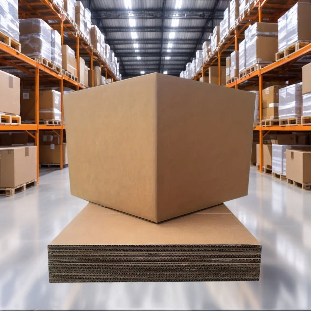 Caja de cartón marrón ondulado (Pack de 12-20 unidades) – 5 tamaños disponibles – Embalaje resistente para envíos y mudanzas – Fabricado en España