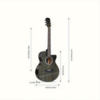 Guitarra Folk Brillante de 40 Pulgadas, Ideal para Novatos, Adultos Principiantes, una Herramienta de Práctica y una Guitarra Acústica Fácil de Usar para Estudiantes