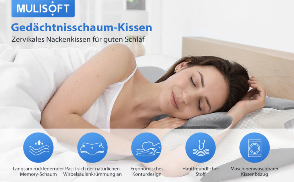 Almohada para el cuello, El regalo perfecto para familiares, amigos y parejas, Almohada ergonómica, Almohadas para dormir sin olor para un descanso profundo, Almohada refrescante para personas que duermen de lado, boca arriba y boca abajo