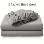 Juego de 2 sábanas bajeras, funda protectora de colchón suave y cómoda, kit de sábanas bajeras transpirable y multifuncional, lavable, apto para dormitorios, habitaciones de invitados, escuelas, utilizable en todas las estaciones, ropa de cama