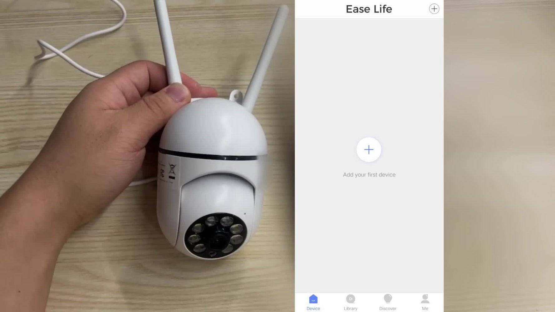 4 cámaras de seguridad inalámbricas Wifi 1080P HD con la APP Ease Life, para interior/exterior, visión nocturna a color, audio bidireccional, giro/inclinación/zoom de 360°, seguimiento y detección de movimiento para seguridad en el hogar, foco y sirena, a