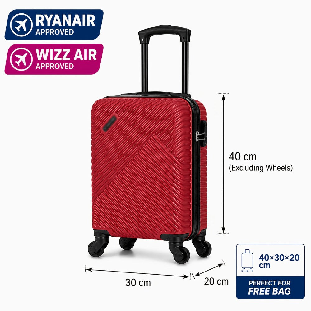 Ryanair, Aerolínea Bajita, Regulaciones de la UE 40X30X20Cm Mini Maleta Fresca y Sencilla, con Ruedas Desmontables, Pasador Telescópico, Ruedas Giratorias de 360 Grados de Spring Airlines, Cerradura de Combinación, Maleta de Embarkación, Esencial para Via