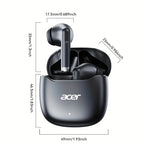 Auriculares Bluetooth | [Producto oficial auténtico de Acer] Auriculares inalámbricos TWS OHR617 con graves profundos, sonido estéreo, batería de