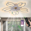 Ventilador de techo con luz y aplicación para dormitorio salón y cocina | 69 cm y control remoto