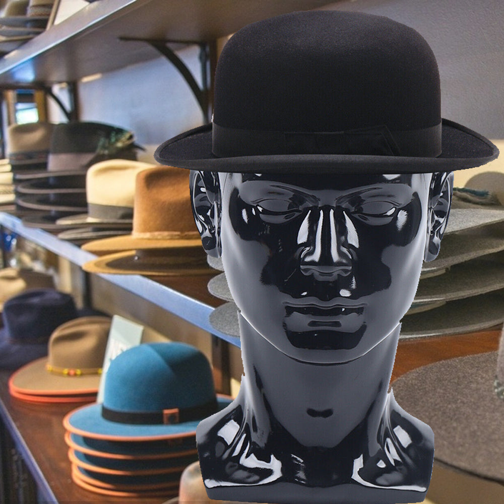 Cabeza de maniquí de PVC, maniquí de cabeza, maniquí de cabeza, exhibición de cabeza para pelucas, cascos, sombreros y joyas, negro, ventana de tienda, cabeza masculina, maniquí de cabeza, modelo masculino, cabeza de PVC de 50 cm, maniquí de cabeza para p