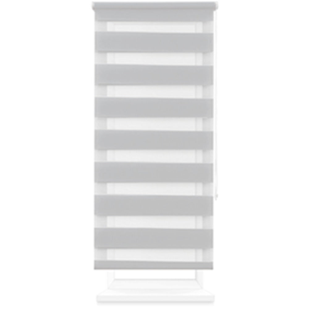 Estor enrollable de día y noche de doble capa, sin taladro, fácil instalación, resistente y duradero