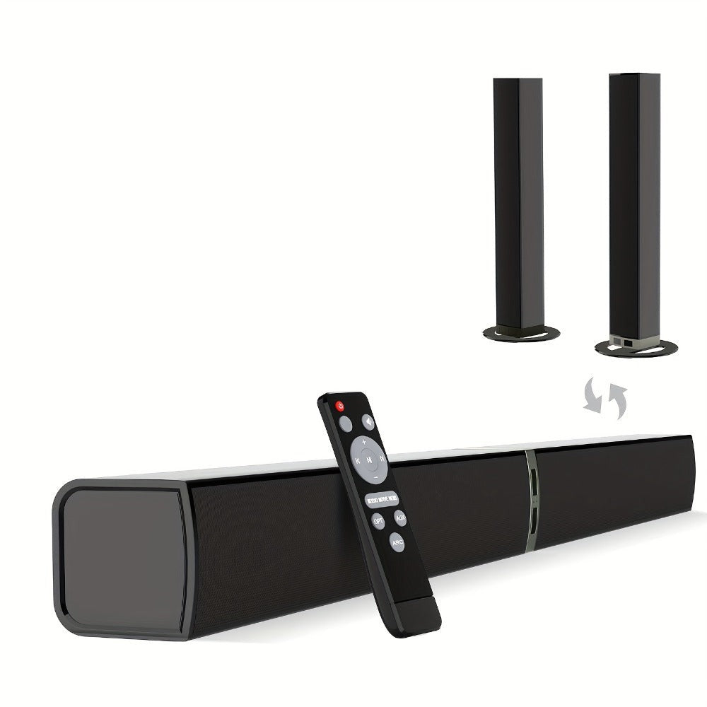 Barra de sonido con subwoofer, barra de sonido para Smart TV, barras de sonido inalámbricas 5.0, graves profundos, sistema de audio para TV con ARC/Opt/AUX para sonido de cine en casa mejorado, altavoz con control remoto por infrarrojos