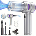 Aspiradora portátil inalámbrica de mano con soplador y succión en uno, carga USB, filtro lavable, equipada con batería de litio duradera, adecuada para limpiar polvo, migas de snacks, pelo, apta para sofás, alfombras, escritorios, escaleras.