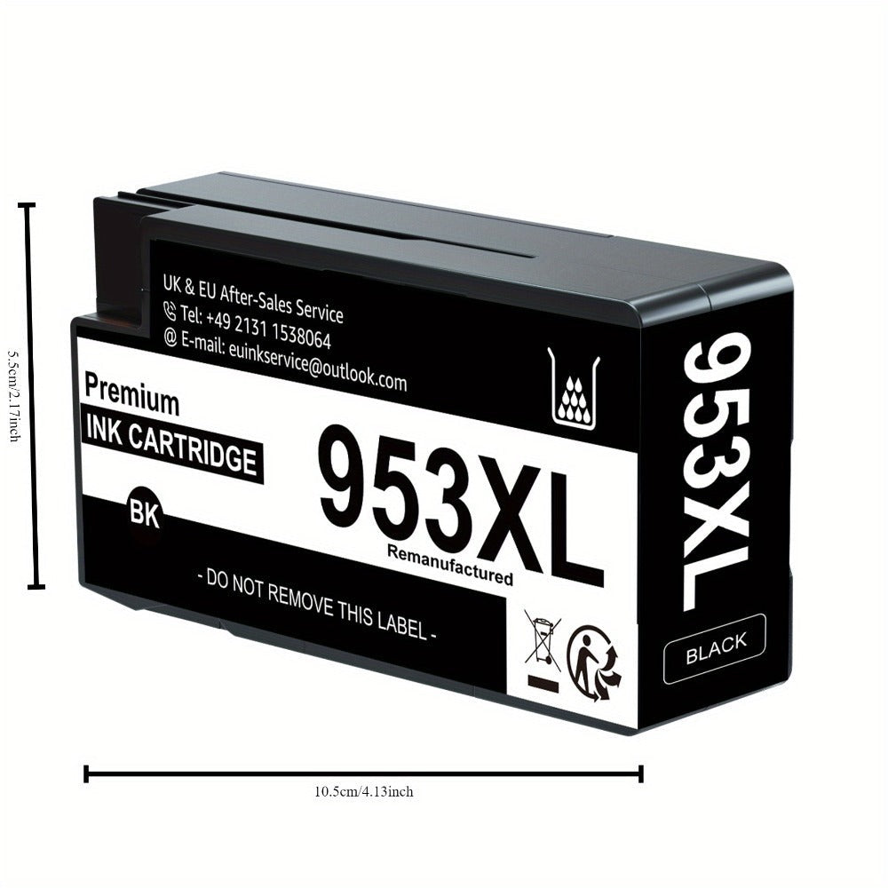 Cartuchos de tinta compatibles 953XL para impresora HP, incluye un multipack para varios modelos Officejet Pro como 7720, 7740, 8710, 8715, 8740, 8720, 8718, 7730, 8728, 8719 y 8730 (Juego de cuatro)