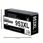 Cartuchos de tinta compatibles 953XL para impresora HP, incluye un multipack para varios modelos Officejet Pro como 7720, 7740, 8710, 8715, 8740, 8720, 8718, 7730, 8728, 8719 y 8730 (Juego de cuatro)