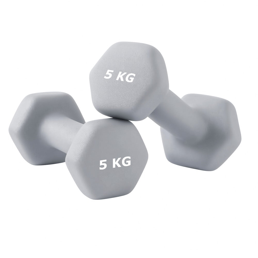 2 piezas - mancuernas de mango curvo ergonómico 0,5 kg / 1 kg / 1,5 kg / 2 kg / 3 kg / 4 kg / 5 kg / 6 kg un par de equipos de entrenamiento de peso de fitness de gimnasio doméstico no deslizante equipo de entrenamiento de yoga gris para hombres y mujeres