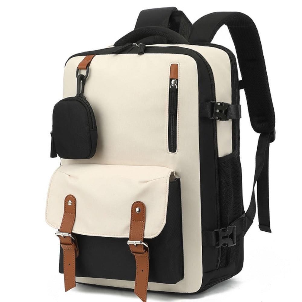 Mochila de Viaje para Cabina de Avion 43x30x18 para Vuelo Barato, Equipaje de Mano y Espaciosa con Compartimento para Zapatos y Mochila Antirrobo Multifuncional para Viajes (266)
