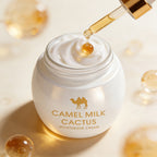 Crema Facial de Leche de Camello y Cactus | Nutrición Duradera, Reafirmante, Hidratante Adecuada para Piel Seca, Sensible y Mate | Contiene Aloe Vera, Retinol, Porcelana, Escualano de Origen Vegetal