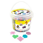 Set Creativo para Proyectos Térmicos para Adultos 5000 Perlas 5 Mm | Set de Plantillas de Formas + 10 Soportes + Pinzas + Papel para Moldear | Cubo Grande para Organización | Ideal para Decoración DIY, Manualidades, Creación de Adornos, Joyería y Proyecto