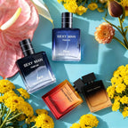 Fragancia para hombre - Perfume unisex 55ml*2 + 55ml*2, 4 botellas de perfume con notas de base cálidas ambaradas moscadas y amaderadas, aroma de larga duración, diseño de perfume de lujo, regalo de Navidad, Día de San Valentín, Año Nuevo, cumpleaños.