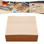 Paquete de 30 hojas de madera de abedul sin terminar de 12 x 12 x 1/8 pulgadas - 3 mm de grosor, ideal para manualidades.