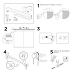 Estor Enrollable Translcido Economico Liso100 Poliester Facil de Instalar 60/80/100/120/150cm Estores para Ventanas y Puertas