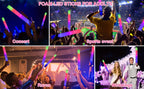 Paquete de 100 barras luminosas de 3 LED de 35.05 cm para decoración de fiestas y recuerdos de boda, barras artesanales duraderas multiusos a granel para manualidades, barras de luz LED con 3 modos intermitentes en la oscuridad, perfectas para reuniones n