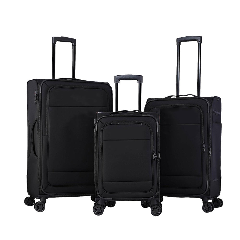 Maleta de viaje de tela de 3 piezas con asa telescópica, ligera y con ruedas, ideal para viajes, mudanzas y acampadas. Equipaje familiar combinado, 20"/26"/30"
