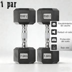 Mancuernas de hierro macizo, juego de mancuernas hexagonales de hierro fundido, con pesos de 2,5 kg, 5 kg, 7,5 kg, 10 kg, 12,5 kg, 15 kg, 20 kg y 25 kg, adecuados para entrenamientos en casa y en el gimnasio, ideales para el entrenamiento de brazos, yoga