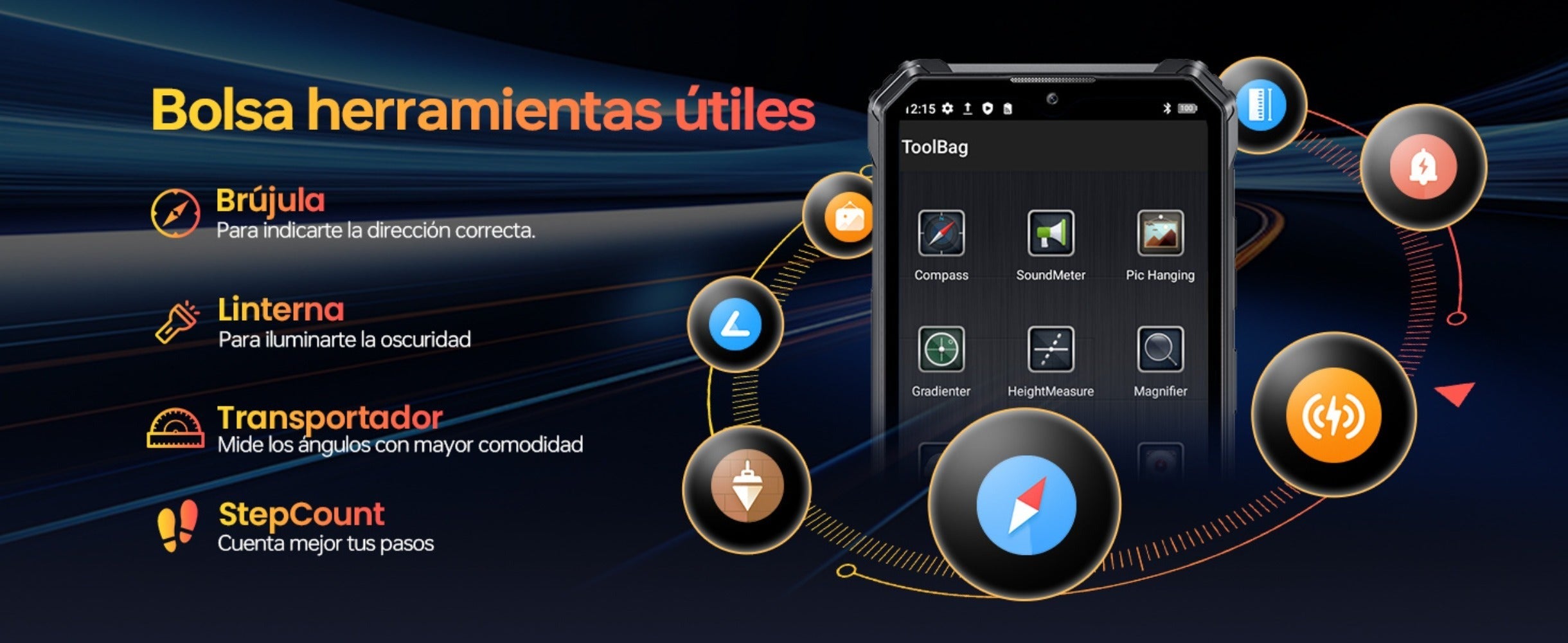 OUKITEL WP28E (2024) Móvil - 16GB RAM+64GB ROM (TF 1TB) Teléfono Movil Android 14 10600mAh, Movil 6.52 HD Pulgadas, Cámara 13MP+ 5MP, 4G Dual SIM/OTG/IP68/IP69K/GPS/NFC