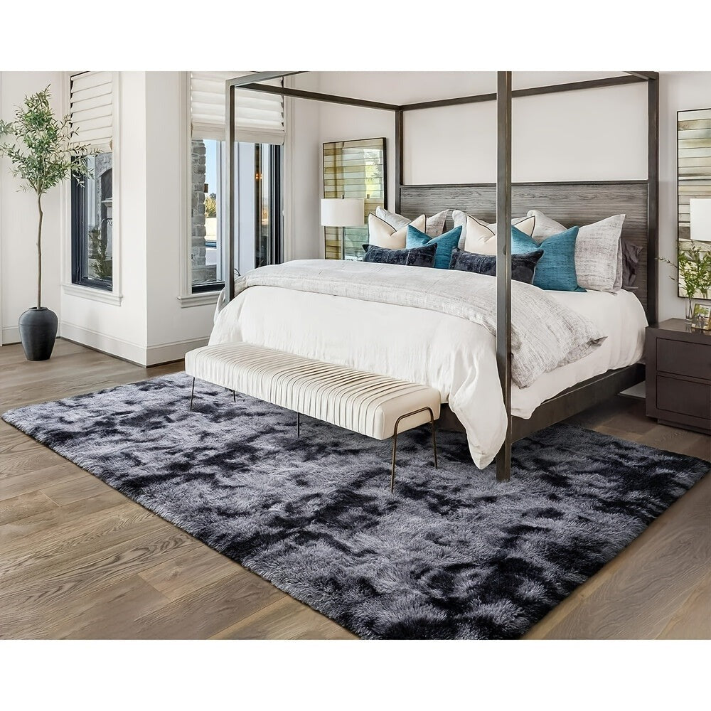 1 pieza de alfombra peluda gruesa y grande de 230 x 160 cm para sala de estar, dormitorio, pasillo o como pasillo de entrada