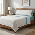 Juego de cama de 3/4 piezas apto para todas las estaciones, que incluye una sábana, una sábana ajustable y fundas de almohada. Medidas: 90 cm, 105 cm, 135 cm, 150 cm y 180 cm