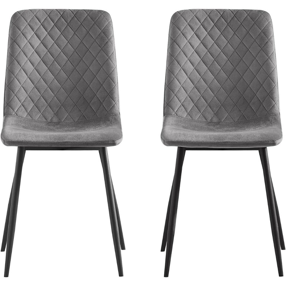 Sillas de comedor MCC Direct en conjunto de 4 piezas Hechas de terciopelo, patas de metal, sillas Lexi, sillas de diseño