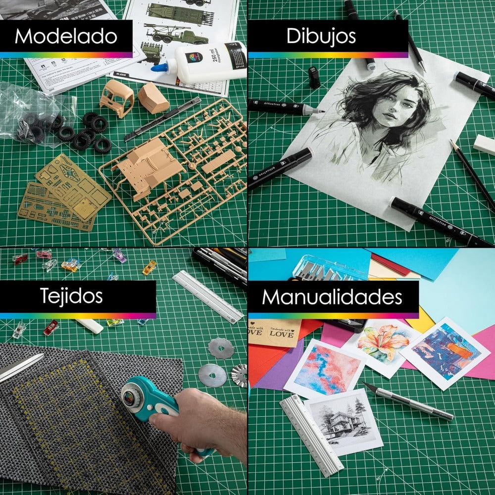 Tabla de corte doble cara / base para patchwork, manualidades, bricolaje, costura, alfombrilla de corte autorregenerable / base de corte Autocicatricante A1/A2/A3