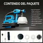 Pistola de pulverización de alta potencia HVLP de 800W para pintura gruesa (120 Din-s), recipiente extraíble de 1300ml, manguera de aire de 2.5m y cable de alimentación de 3m, 3 patrones de pulverización para horizontal/vertical, ovalado y redondo, pintur