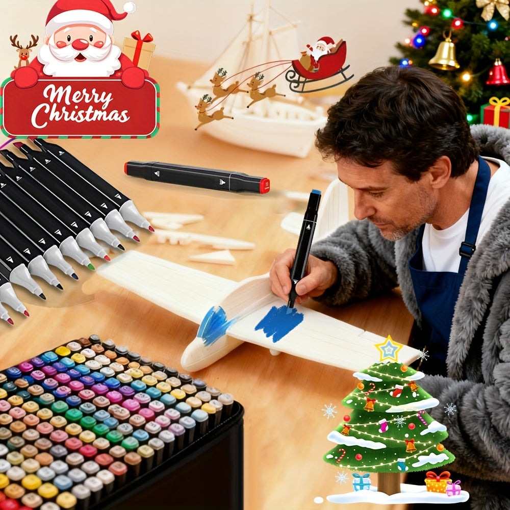 Set de Marcadores de 160 Colores de Gran Venta, Uso Artístico Profesional, Diseño de Doble Punta, Delimitación de Colores, Mezcla Libre, Pintura de Cielos Estrellados de Sueño y Ilustraciones Retro, Marcadores para Colorear Modelos, Ergonómicos, Viaje de