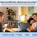 Tableta QDDQ Android 15, 12 (4GB+8GB) RAM, 64GB ROM, Pantalla LED de 10.1 pulgadas, 6000mAh, WiFi, Tablet PC, Dos versiones opcionales: [Tableta con teclado, ratón sin varillas, funda, lápiz óptico (no electrónico)] / [Solo tableta], USB-C (sin adaptador)