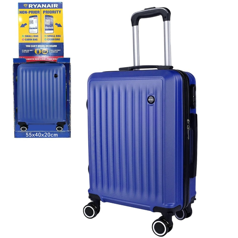 Maleta De Cabina Exclusiva Para Vuelos Europeos, Ideal Para Vacaciones De Verano Y Viajes A La Playa. Dimensiones Precisas De 55×40×20 Cm, Diseño Rígido Resistente Con 4 Ruedas Giratorias 360°, Tirador Telescópico Suave Y Cerradura De Seguridad. Ligera Y