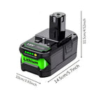 Paquete de 1-2 P108 8.0AH 18V Batería Compatible con Ryobi 18V ONE+ Batería de Repuesto P108 P102 P103 P104 P105 P107 P109 P122 Baterías para Herramientas Inalámbricas Baterías de Carga Rápida con Indicador