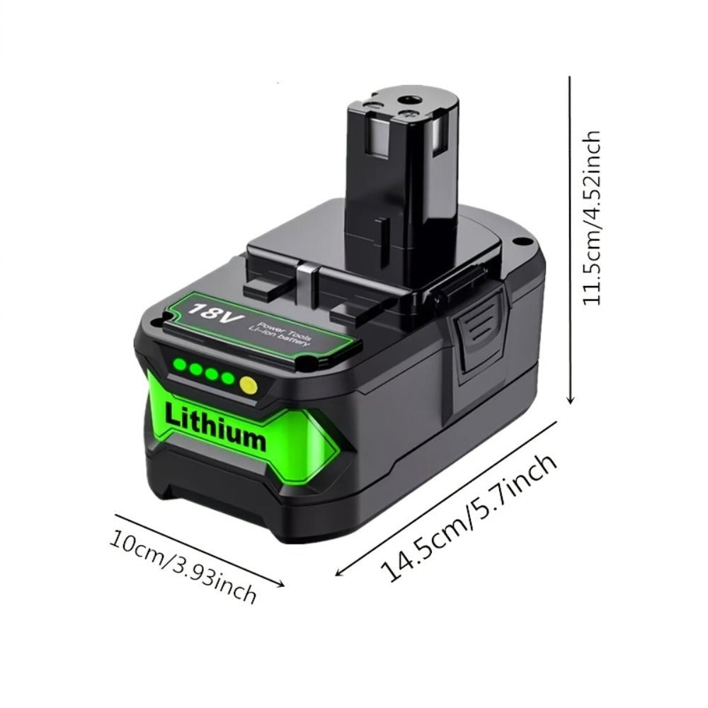 Paquete de 1-2 P108 8.0AH 18V Batería Compatible con Ryobi 18V ONE+ Batería de Repuesto P108 P102 P103 P104 P105 P107 P109 P122 Baterías para Herramientas Inalámbricas Baterías de Carga Rápida con Indicador