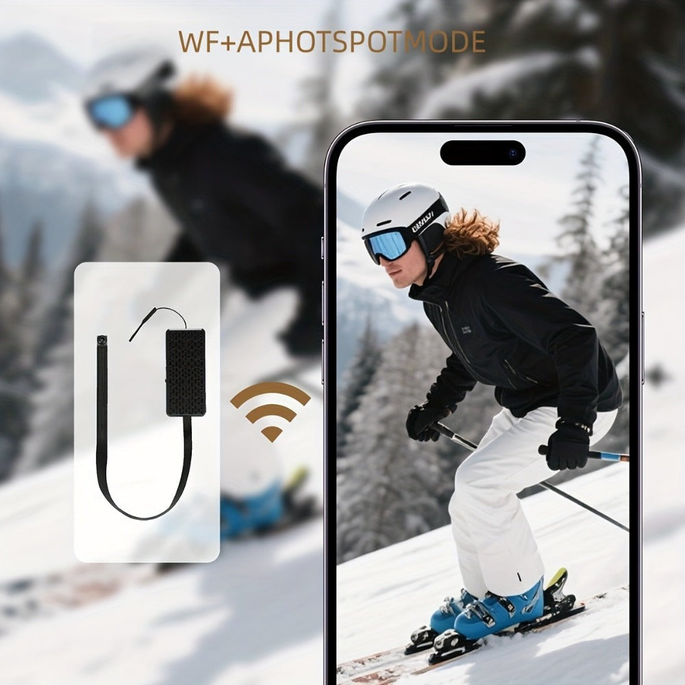 Cámara Inalámbrica HD 1080P Portátil con Control Remoto a Través de la App Móvil, Grabación de Audio y Video, Fácil de Usar, Expandible con Tarjeta TF, Grabación en Bucle, Ideal para Seguridad en el Hogar, Deportes, Investigaciones, Registros de Aprendiza