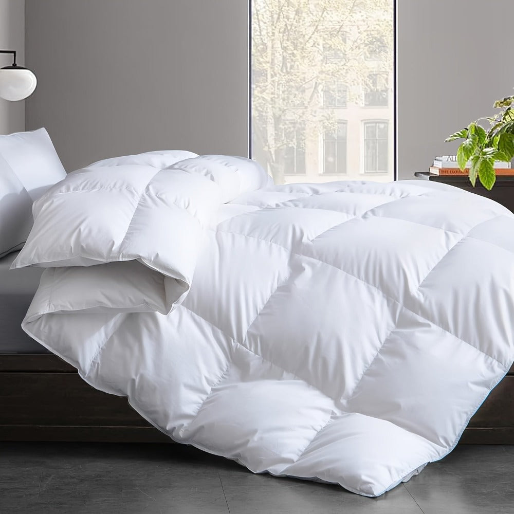 Edredón de Lujo Serie Hotel - Reemplazo Suave y Transpirable para Todas las Estaciones, Lavable a Máquina, Ligero y Cálido, Elegante en Blanco para Hogar o Uso Hotelero (135/155/200/220 cm) - Relleno Duradero de Poliéster, Accesorios para Cama