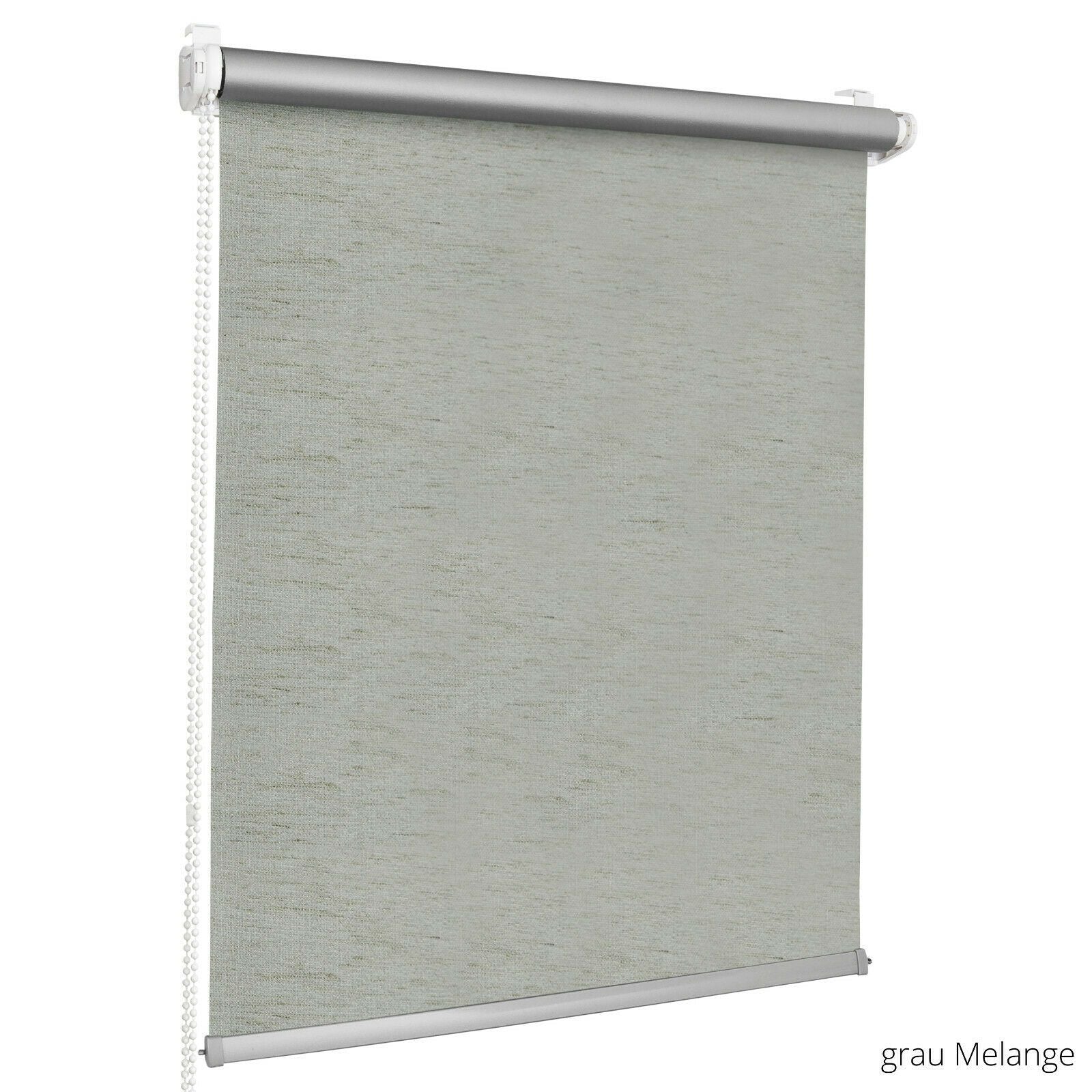 Persianas enrollables | Persiana Térmica • GRIS MELANGE • 32 Tamaños • BOJANEK TERMO • Soportes Ajustables • Instalación en Ventana Sin Taladro •